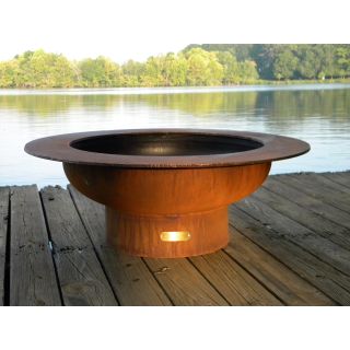 Fire Pit Art Saturn Outdoor Fire Pit with Optional Lid   Fire Pits