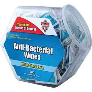 Dust Off Antibacterial Wipe, Office Share Pack, Blue, 200 Wipes/Pack