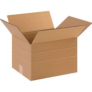 12(L) x 10(W) x 8(H)  Multi Depth Corrugated Shipping Boxes, 25/Bundle