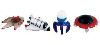 Looking Glass Miniature Collectible   Spaceship/Space Shuttle/Rocket Ship/Flying Saucer (4 Pack) Toys & Games