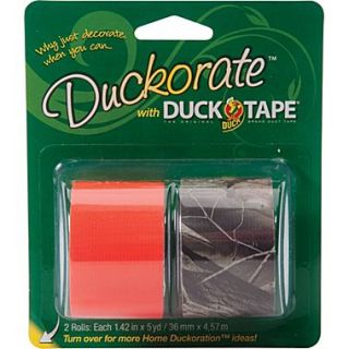 Duck Tape Brand Duct Tape, Camo and Orange, 1.42x 5 Yards Each