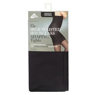 Black high waisted hourglass 60D opaque shaping tights