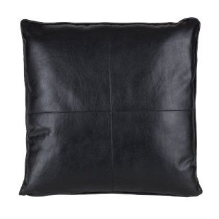 Kennedy Home Collections Leather Look Pillow   Black   Throw Pillows