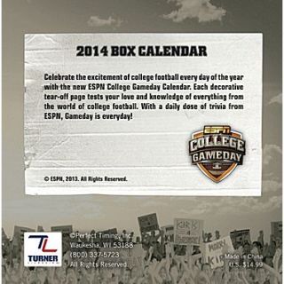 Turner Licensing ESPN College Gameday 2014 Box Calendar, 5 1/4 x 5 1/4