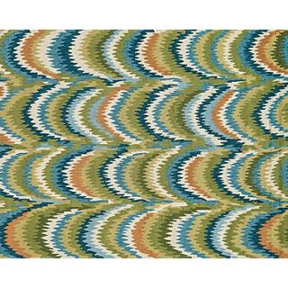 Loloi Olivia Life 100% Polyester 7 6 x 9 6 Area Rug, Green Blue  Make More Happen at