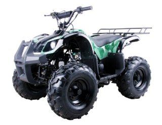 125cc Four Wheelers 8" Tires with Reverse, Green Camo Automotive