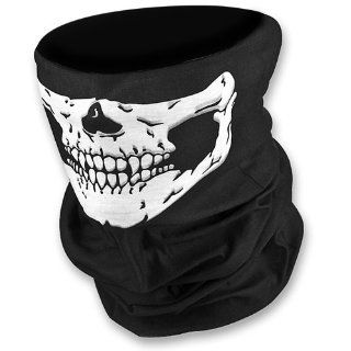 Unique Stretchable Windproof Black Tribal Classic Skull Soft Polyester Half Face Mask Snowboard Snowmobile Snow Ski Facemask Headwear Automotive