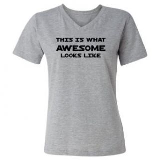 Mashed Clothing This Is What Awesome Looks Like Women's V Neck T Shirt Clothing