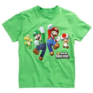 Mario bros Boys green Mario print t shirt