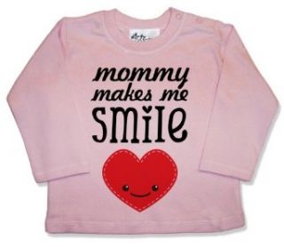 DF   Mommy makes me smile   Mother's Day Baby & Toddler Long Sleeve T shirt Clothing