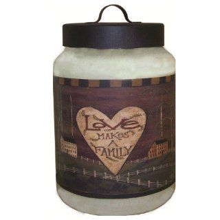Goose Creek 2 Gallon Warm Wishes Jar Candle with Love Makes A Family Folk Art  