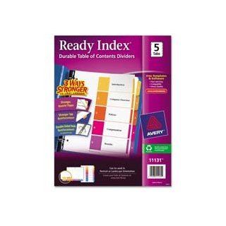 Avery Consumer Products Products   Ready Index Dividers, 1 8 Tab, 3HP, 8 1/2"x11", Asst   Sold as 1 ST   Coordinated divider system makes referencing easy and delivers a professional look. The set includes a reinforced Table of Contents page, mat