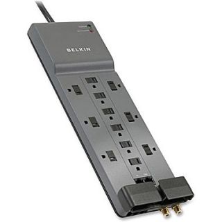 Belkin SurgeMaster BE112234 10 12 Outlets 3996 Joule Surge Protector With 10 Cord  Make More Happen at