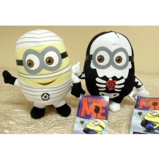 9.5" Despicable Me Minion Plush Set with Misfit Mummy Dave Minion and Scary Skeleton Jorge Minion Toys & Games