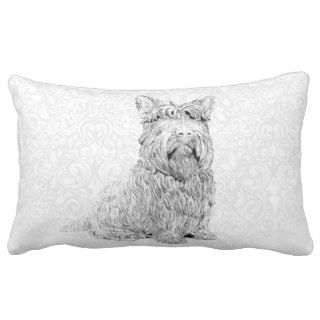 Cute Scottish Terrier dog art Pillow