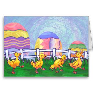 Ducks in a Row Easter Card