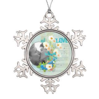 Love Song Photo Frame Scrapbook Style Ornaments