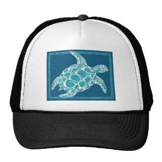 Aqua Sea Turtle Trucker Hats