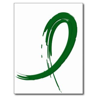 Liver Cancer's Emerald Green Ribbon A4 Postcards