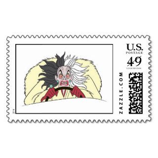 101 Dalmations' Cruella de Vil Angry Disney Postage Stamp