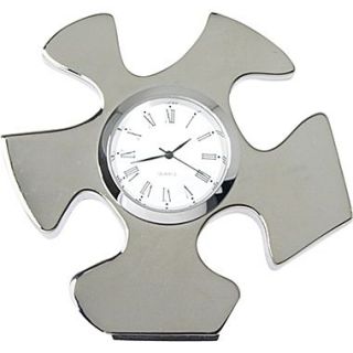 Baudville Essential Piece Silver Puzzle Piece Desktop Clock  Make More Happen at