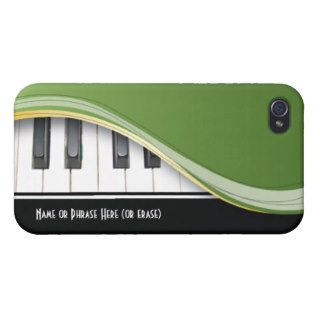 Customizable Green Classy Piano iPhone 4 Case