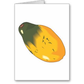 realistic papaya fruit design greeting card