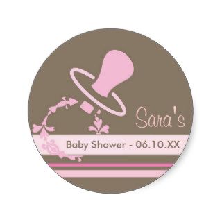 Baby Invitation or Favor Sticker   Pacifier