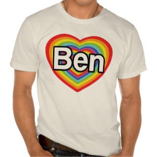 I love Ben rainbow heart Shirts