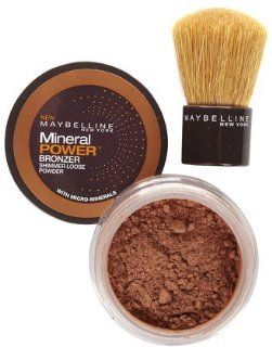 Maybelline Mineral Power Bronzer Shimmer Loose Powder, Sunset Bronze 610 .15 oz (4.5 g)  Face Powders  Beauty