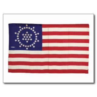 American Flag with 48 Stars Whipple Post Cards