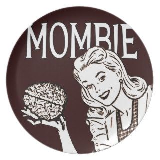 Mombie Retro Zombie Mom Party Plate