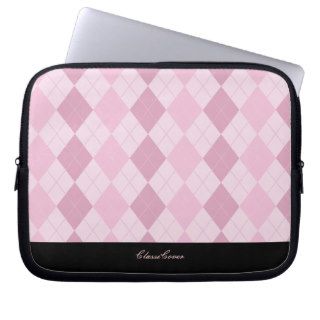 ClassiCover Argyle Pink Neoprene Device Sleeve Laptop Sleeve