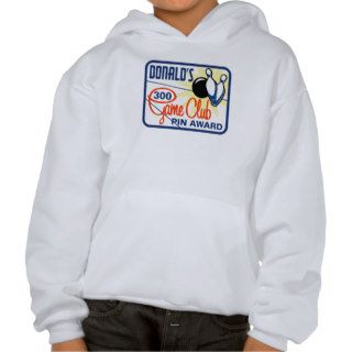 Donald's "300 Game Club" Bowling Pin Award Hooded Pullover