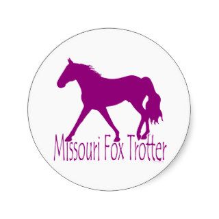 Missouri Fox Trotter Silhouette Magenta Stickers