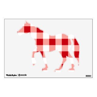 Red Gingham Wall Sticker