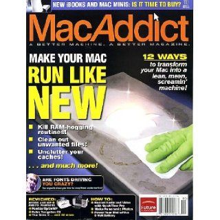 MacAddict October 2005 w/CD Make Your Mac Run Like New 12 Ways to Transform Your Mac Into a Lean Mean Screamin Machine, New iBooks and Mac Minis, Record Audio and Video with Quicktime Pro, Make Panoramic Photos, Power Your iPod With a 9 Volt Battery Mac 