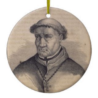 Portrait of Brother Thomas de Torquemada (1420 98) Christmas Tree Ornaments