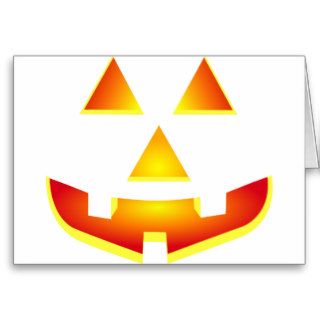 Glowing Jack 'O Lantern Pumpkin Face Cards