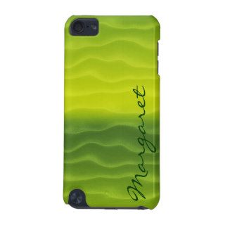 Your Name on Green and Yellow Sand Dunes Abstract iPod Touch 5G Covers