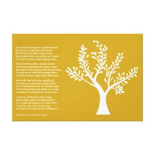 PersonalTrees   Poet Tree  The Road Not Taken Gallery Wrap Canvas