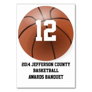 Custom Basketball Banquet Table Number Card Table Cards