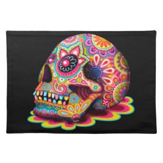 Sugar Skull Placemat   Day of the Dead Art