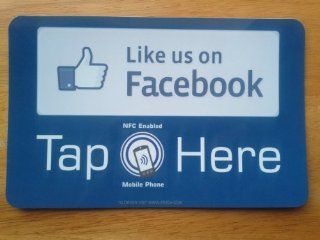 Smart Poster   Facebook Like   with NFC Tag   Size 8'' X 5''   (Unaffiliated with Facebook Inc. and NFC means Near Field Communication)  All Purpose Labels 