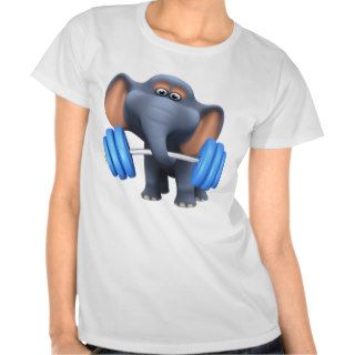 Cool 3d Elephant Powerlifter (Editable) T Shirt
