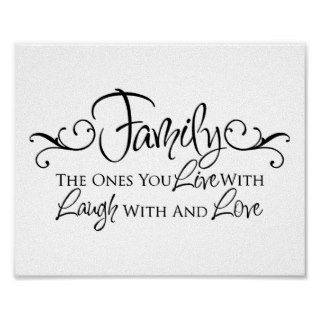 Family & Love Quote Print