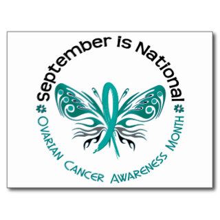 Ovarian Cancer Awareness Month Butterfly 3.3 Postcards