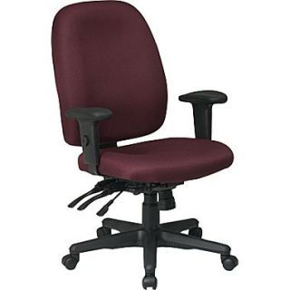Office Star Fabric High Back Multi Function Ergonomic Task Chair, Burgundy  Make More Happen at
