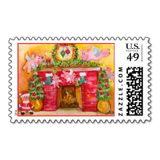 Flying Pigs Decorate Postage