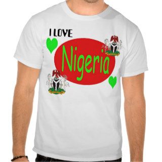 NIGERIA copy, Nigeria_coa, Nigeria_coa,  I LOVE Tshirts